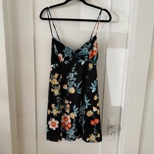 Floral Satin Mini Summer dress